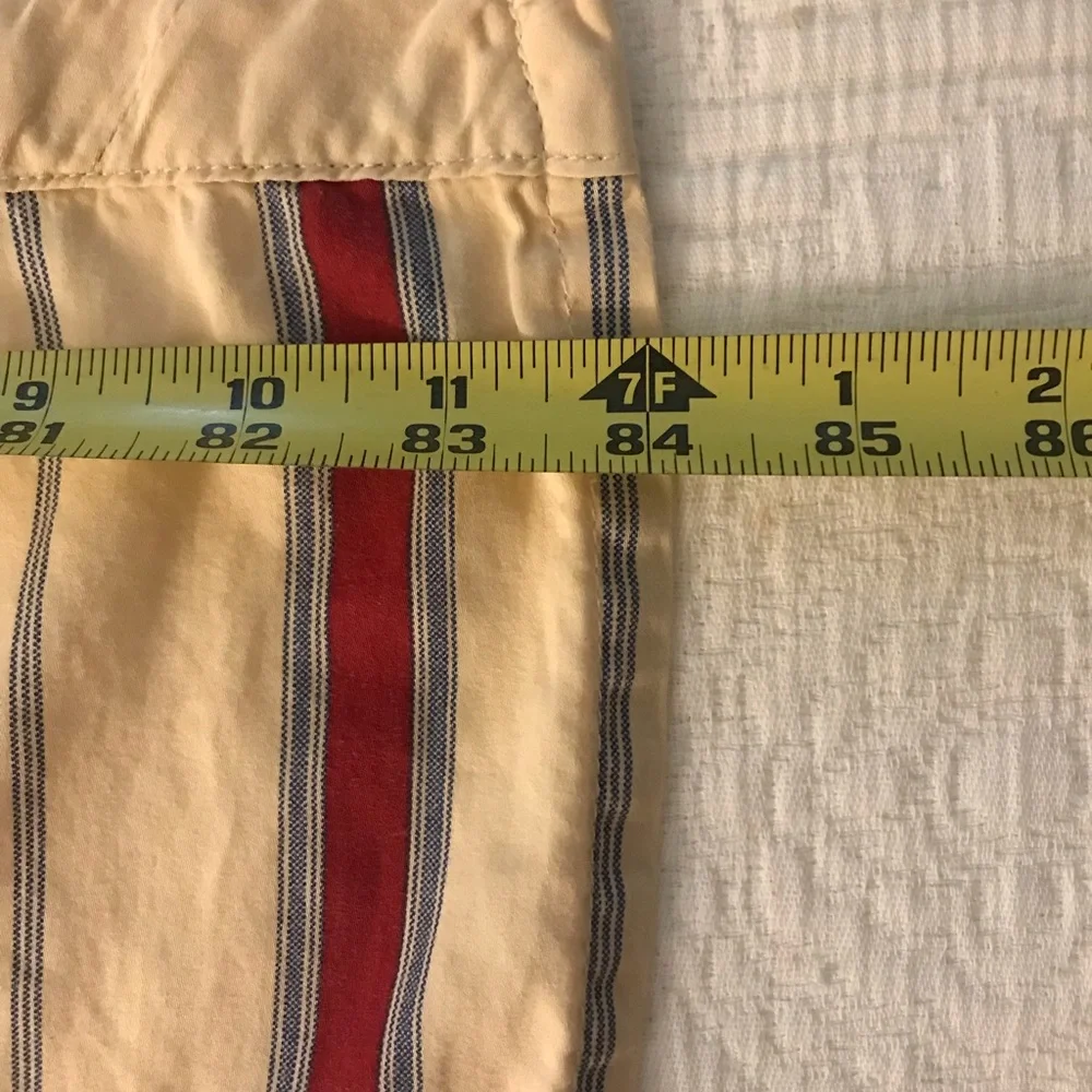 Chaps Cream Red Blue Sheet Set Top Fitted Pillowcases Queen